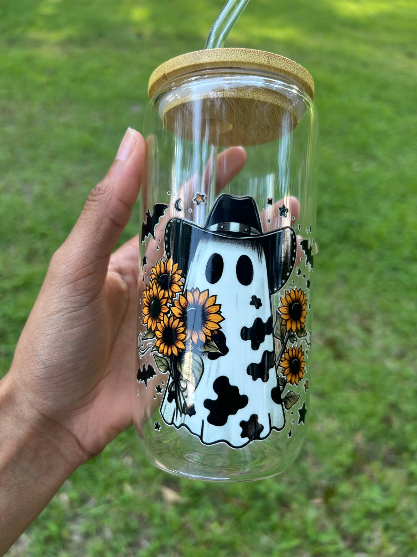 Cow Print Ghost Tumbler