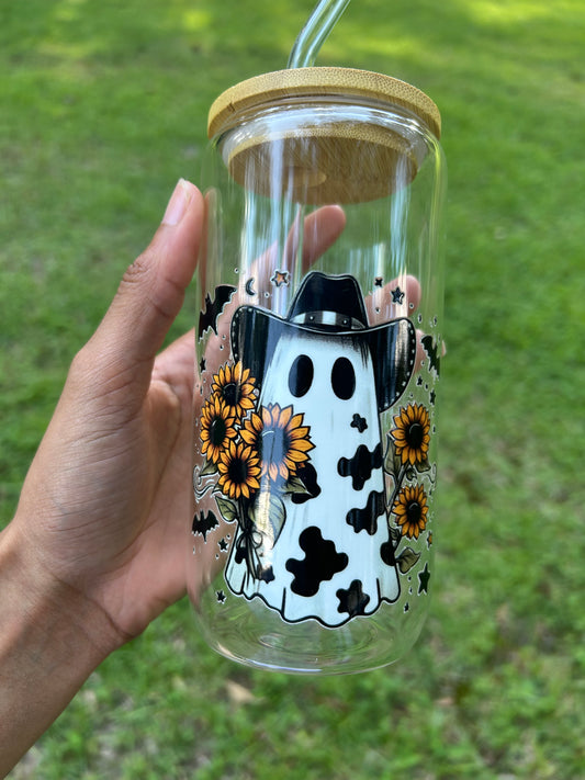 Cow Print Ghost Tumbler